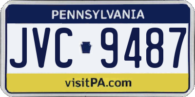 PA license plate JVC9487