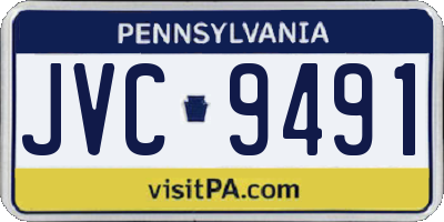 PA license plate JVC9491