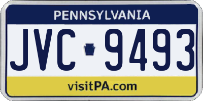 PA license plate JVC9493