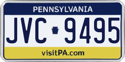 PA license plate JVC9495