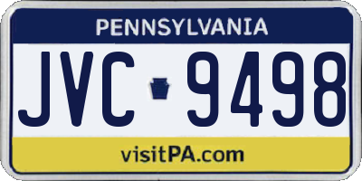 PA license plate JVC9498