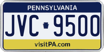 PA license plate JVC9500