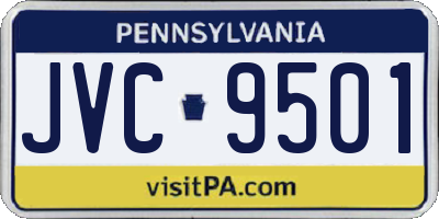 PA license plate JVC9501