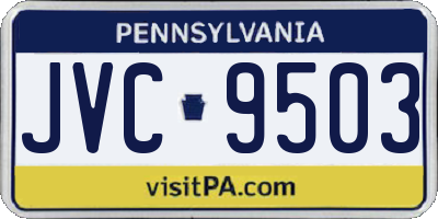 PA license plate JVC9503