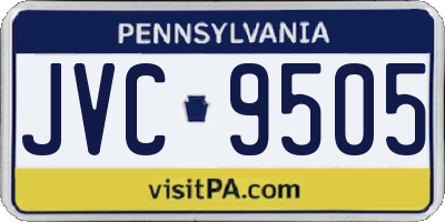 PA license plate JVC9505