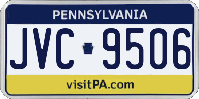 PA license plate JVC9506
