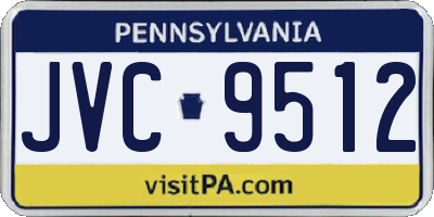 PA license plate JVC9512