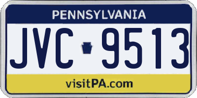 PA license plate JVC9513