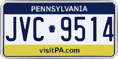 PA license plate JVC9514