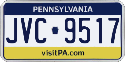 PA license plate JVC9517