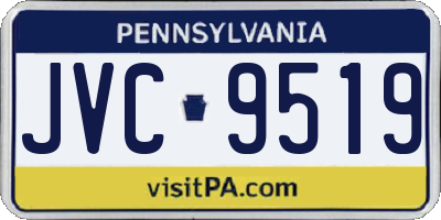 PA license plate JVC9519
