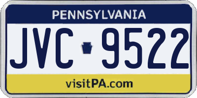 PA license plate JVC9522