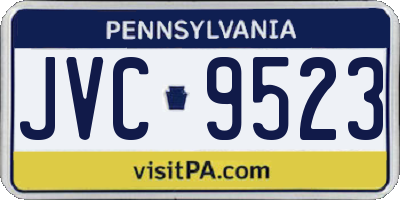 PA license plate JVC9523