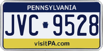 PA license plate JVC9528