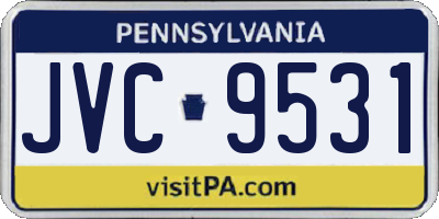 PA license plate JVC9531