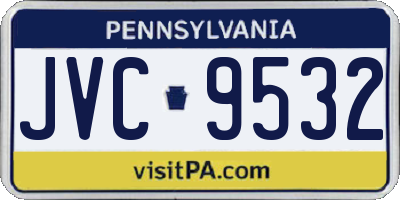PA license plate JVC9532