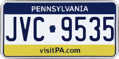 PA license plate JVC9535