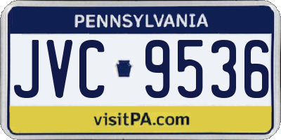 PA license plate JVC9536