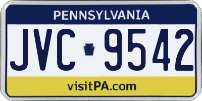 PA license plate JVC9542
