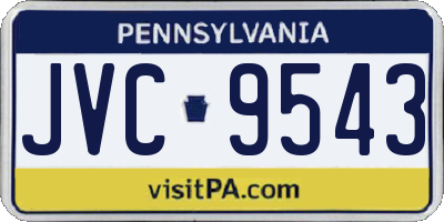 PA license plate JVC9543