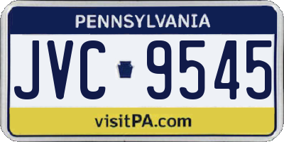 PA license plate JVC9545