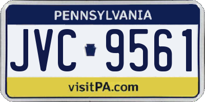 PA license plate JVC9561