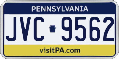 PA license plate JVC9562