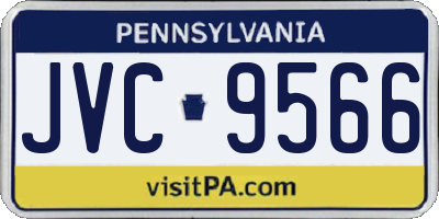 PA license plate JVC9566