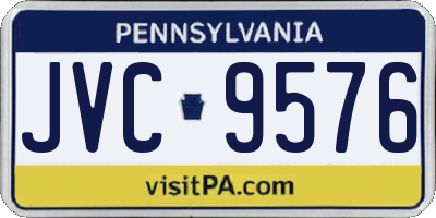 PA license plate JVC9576