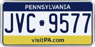 PA license plate JVC9577