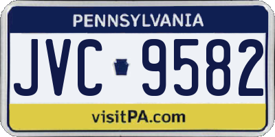 PA license plate JVC9582