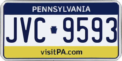 PA license plate JVC9593