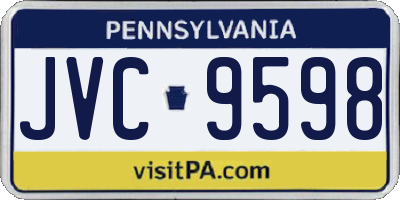 PA license plate JVC9598