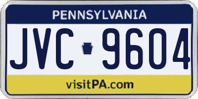 PA license plate JVC9604