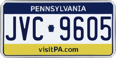 PA license plate JVC9605
