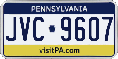 PA license plate JVC9607