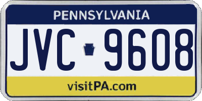 PA license plate JVC9608