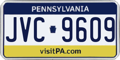 PA license plate JVC9609