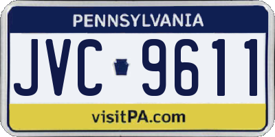 PA license plate JVC9611