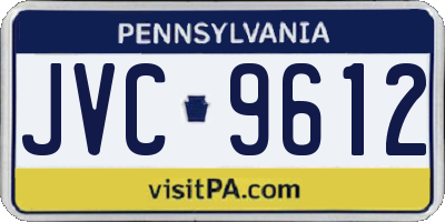 PA license plate JVC9612