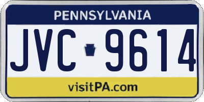 PA license plate JVC9614