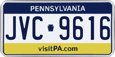 PA license plate JVC9616