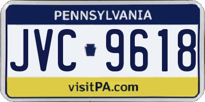 PA license plate JVC9618