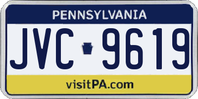 PA license plate JVC9619