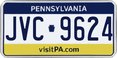 PA license plate JVC9624