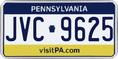 PA license plate JVC9625