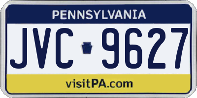 PA license plate JVC9627
