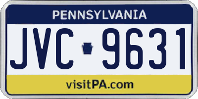 PA license plate JVC9631