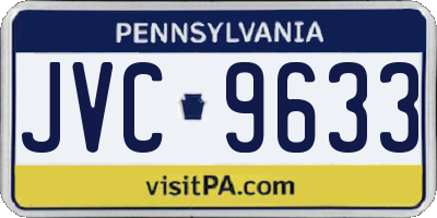 PA license plate JVC9633