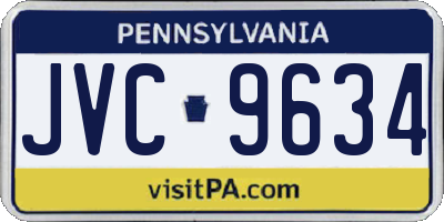 PA license plate JVC9634